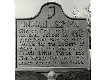 Indian School Huntington County sign
