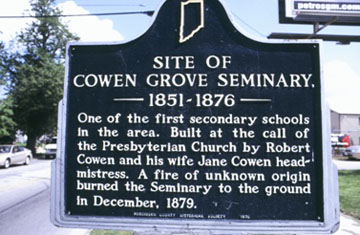 Site of Cowen Grove Seminary,  1851-1876