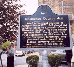 Kosciusko County Jail marker dedication