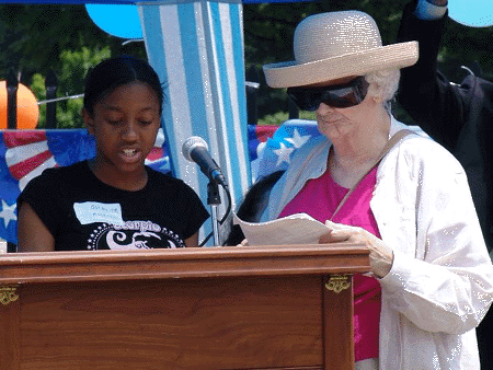 Jacquita and Betsy at the dedication.