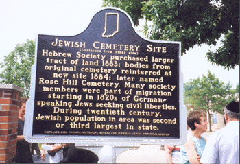Jewish Cemetery Site marker dedication, June 23, 2002.