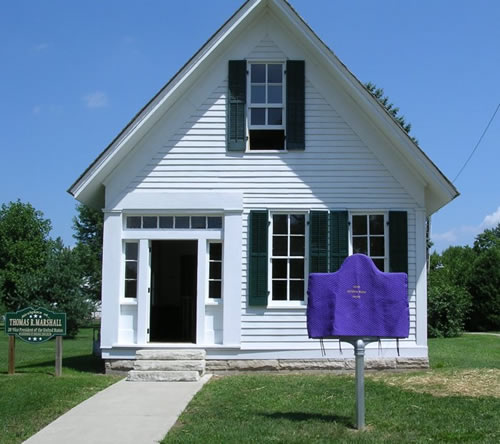 The marker was installed in front of the home in which Marshall was born, now at 405 North Market Street.