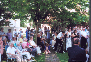 Levi Coffin marker dedication at Fountain City, June 19, 2002.
