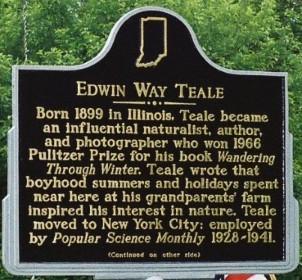 Edwin Way Teale Indiana Historical Marker side 1
