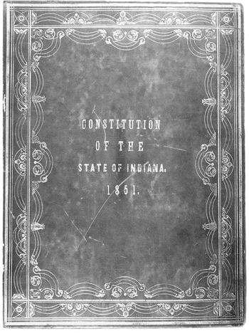 Cover - Constitution of the State of Indiana 1851