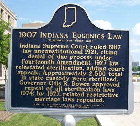 1907 Eugenics Law marker