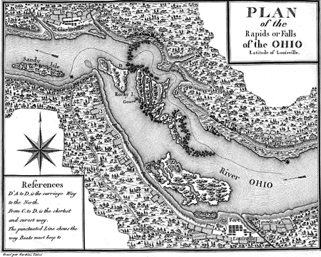 Map of the Falls of Ohio