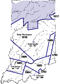 Map - Land Aquired from Indians by 1818