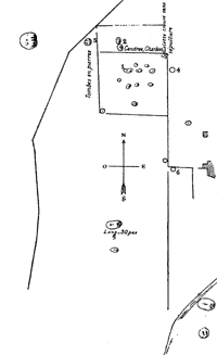 Illustration of cemetery at New Harmony