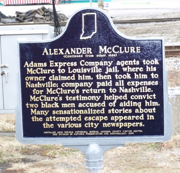 Alexander McClure Historical Marker - Back