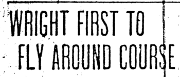 Article about Orville Wright at the Indianapolis Motor Speedway, 1910