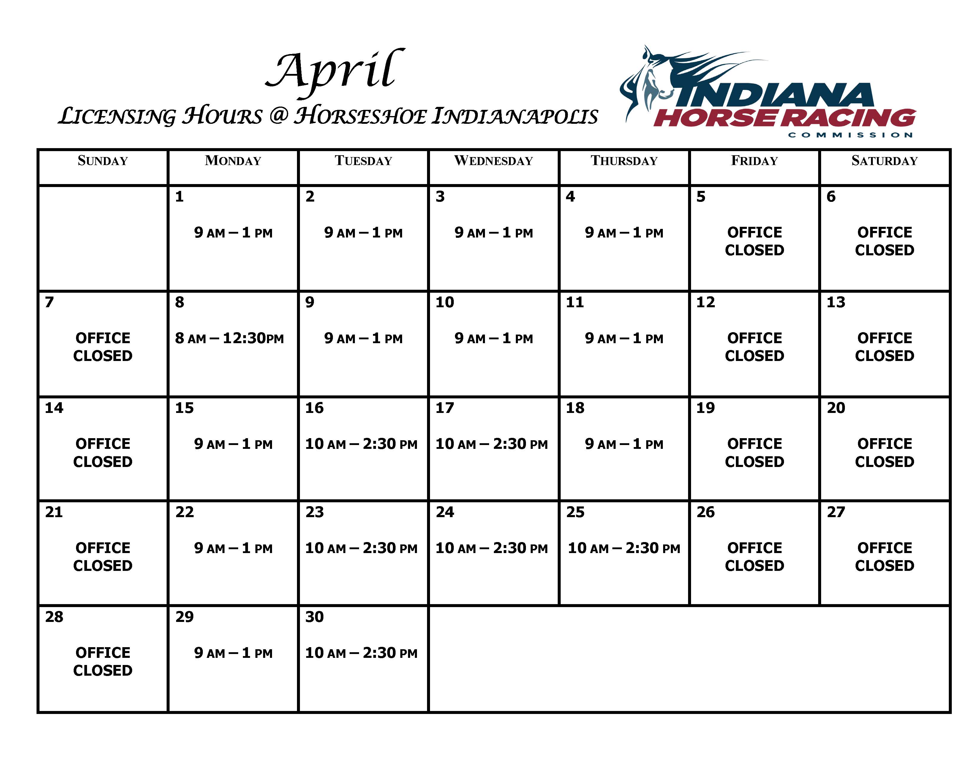 HRC Licensing Office Hours & Locations