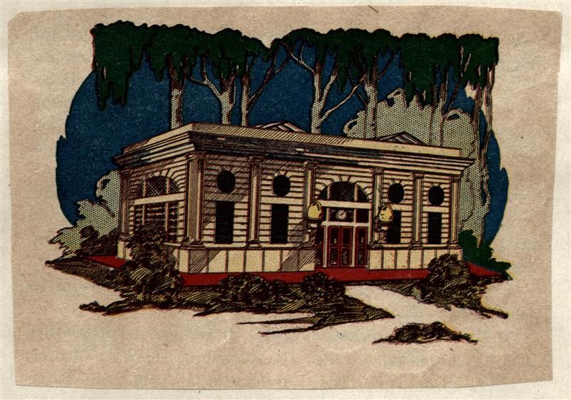 Concept art for Milton Harris's Lionel Train Depot