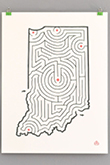 12x16" Indiana Maze Offset Print
