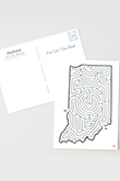 5x7" Indiana Maze Postcard
