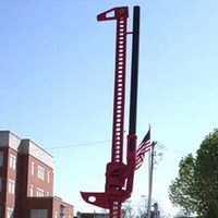 World’s Largest Jack. The 20-ft. tall cast iron replica of a jack was created by an overseas supplier for the Bloomfield Jack Factory.