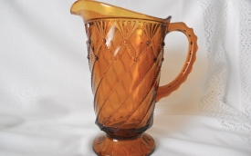 Cord Drapery (Pattern #350): Water Pitcher, Amber