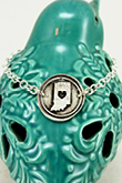 Indiana Fine Silver Wax Seal Pendant Bracelet