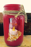 Indiana State Mason Jar Candle Holder