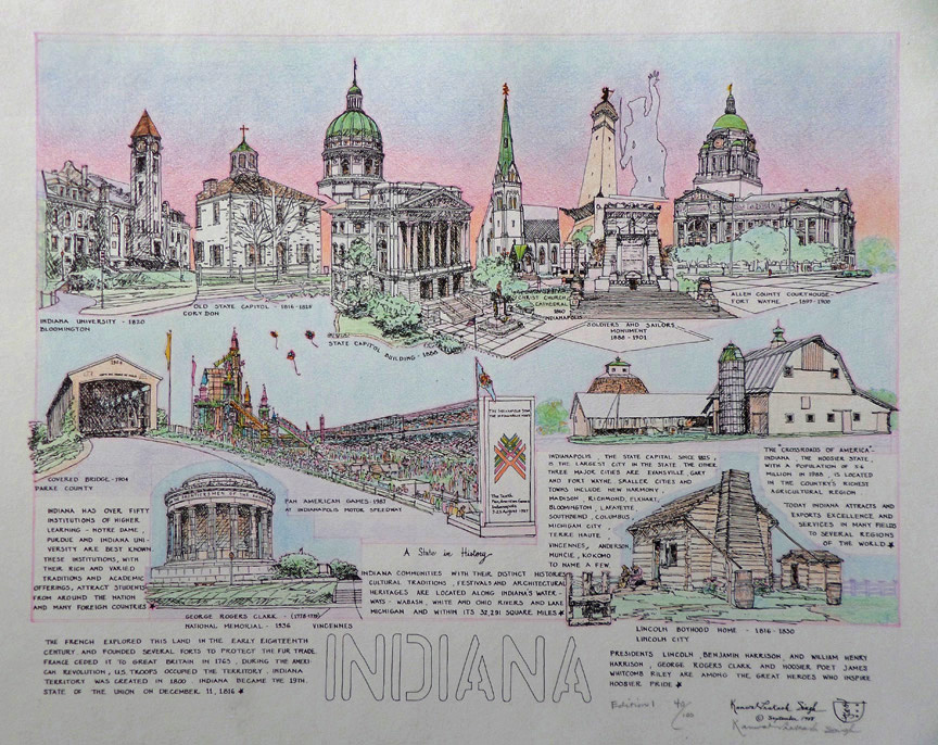 Indiana - A State in History (Center Image)