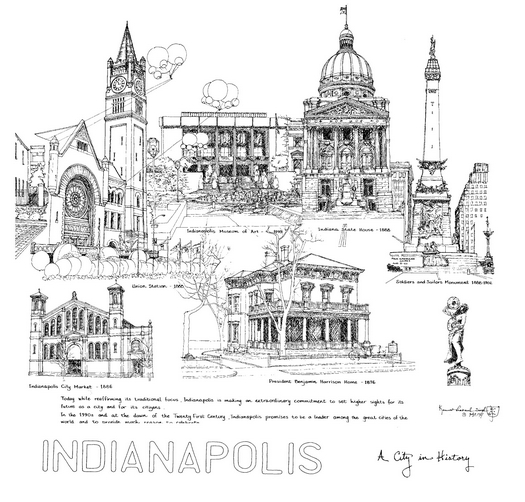 Indianapolisl - A City in History (Center Image)