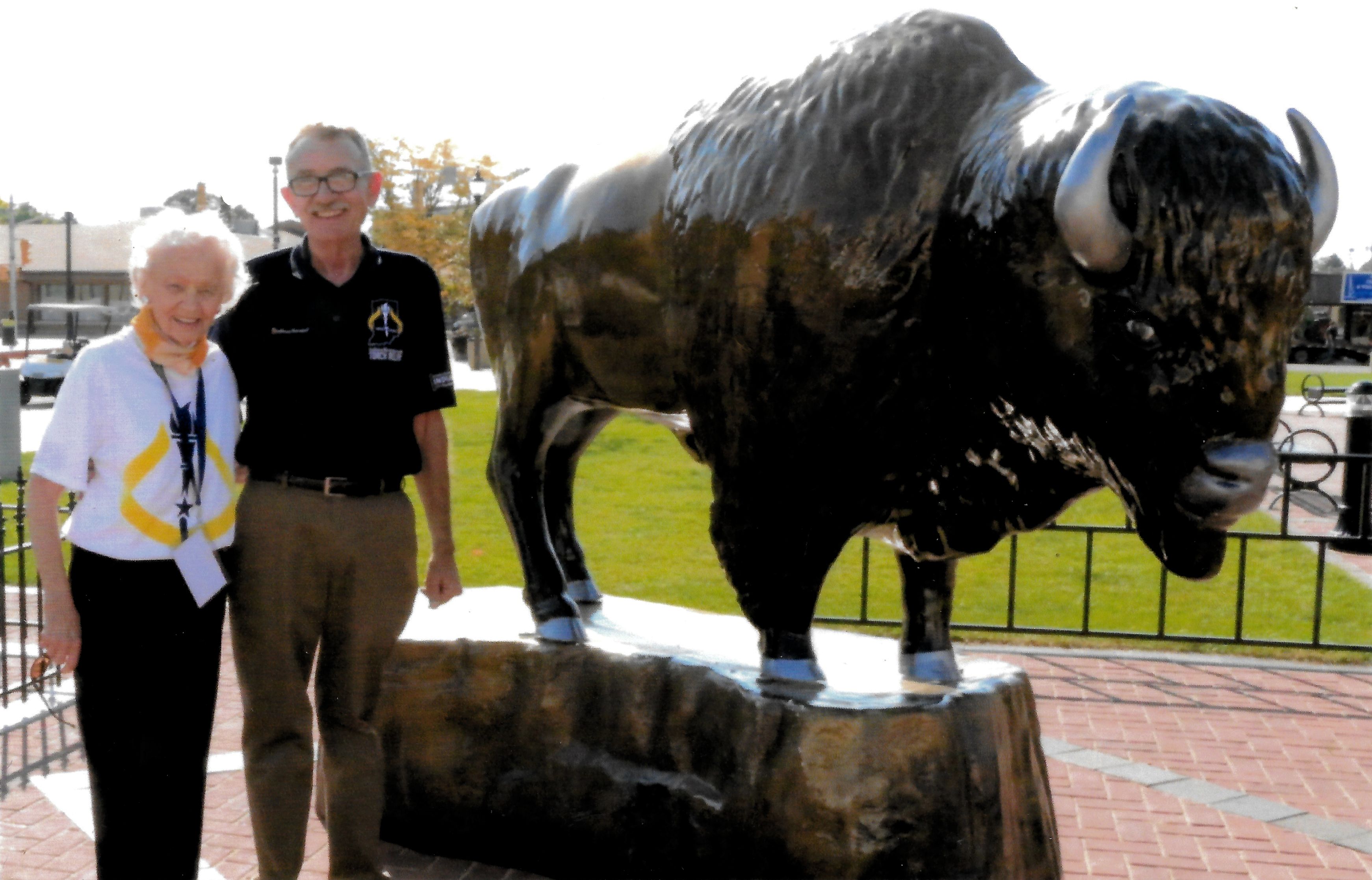 Kean and Katie with White County Bison