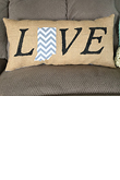 LOVE Burlap Pillow