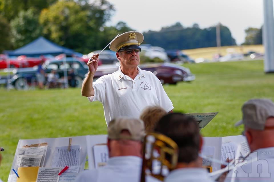 Matt Huber directs Jackson Township Community Band at Muster