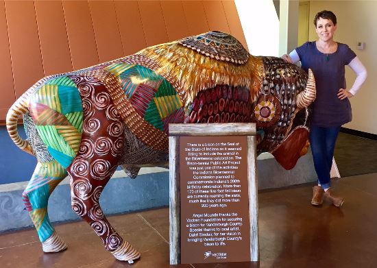 Bison with artist - Darkie