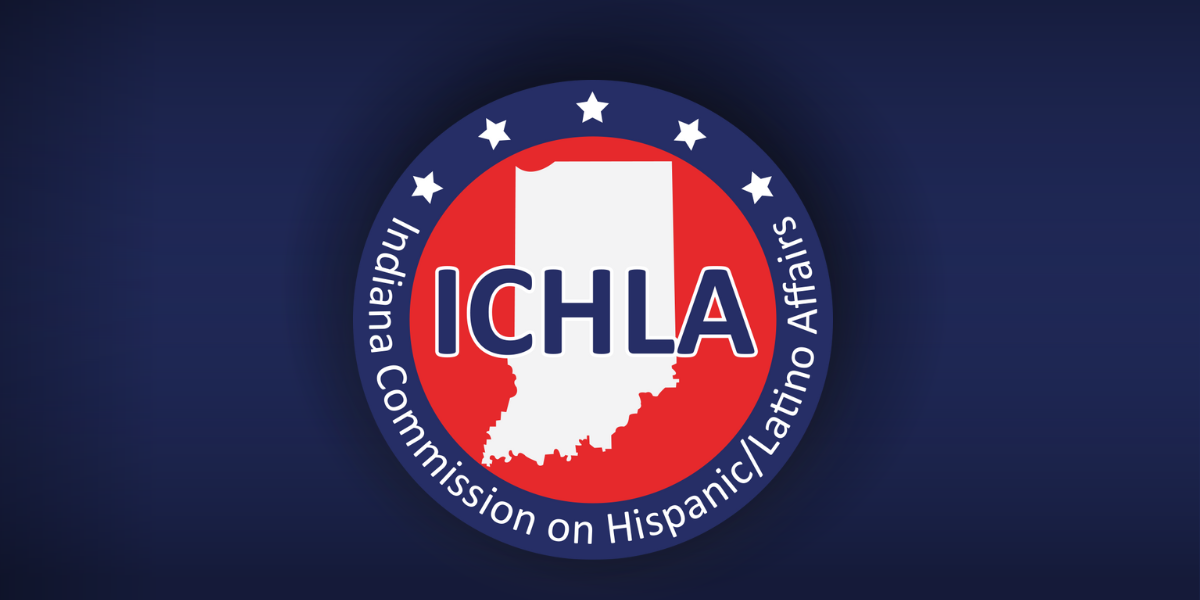 ICHLA Logo over Blue Background
