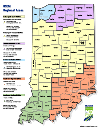 link: IDEM Central and Regional Offices map