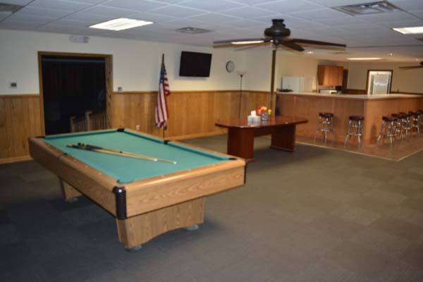 Community Center 231- interior- view of pool table