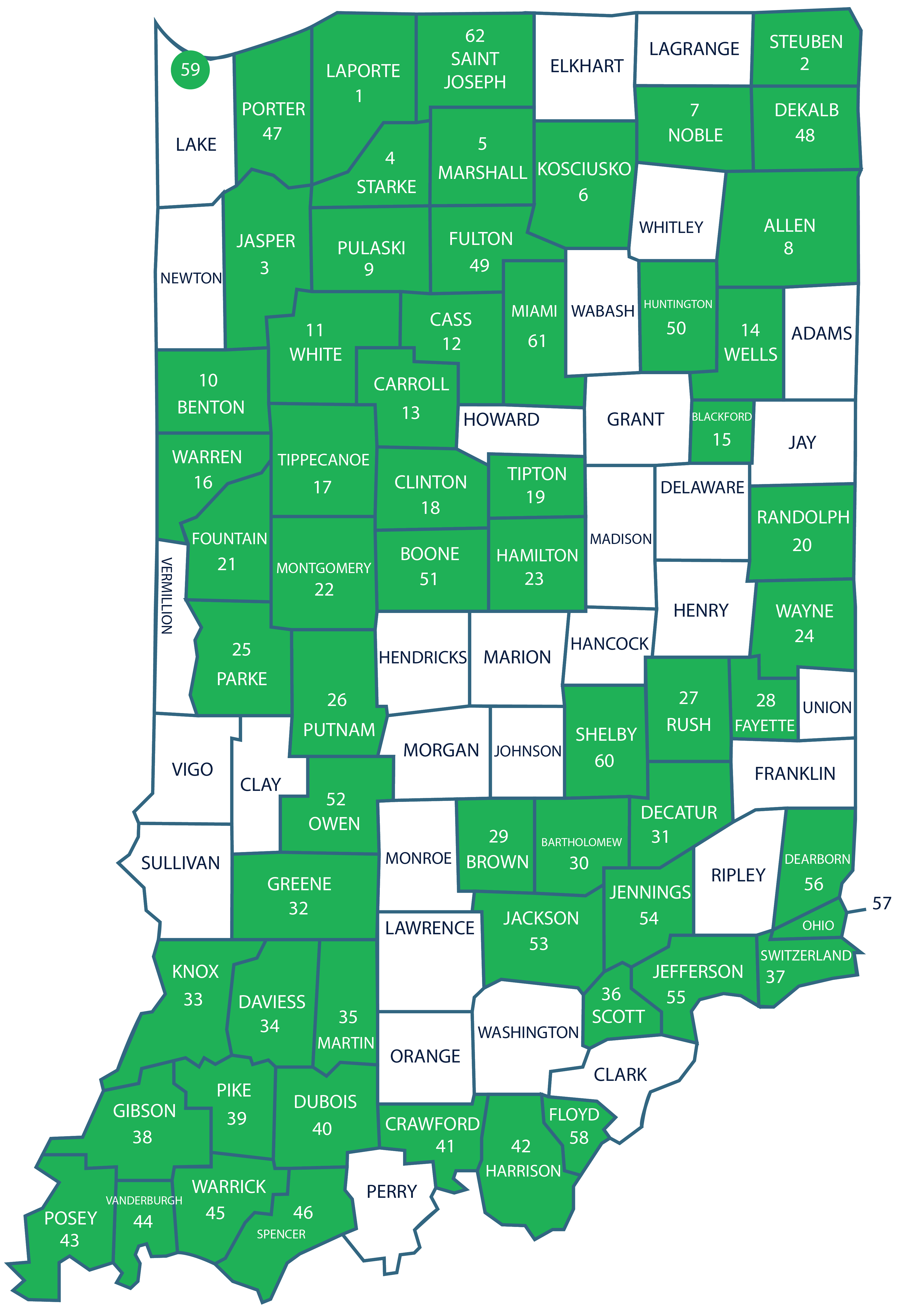 Indiana Broadband Taskforce Map