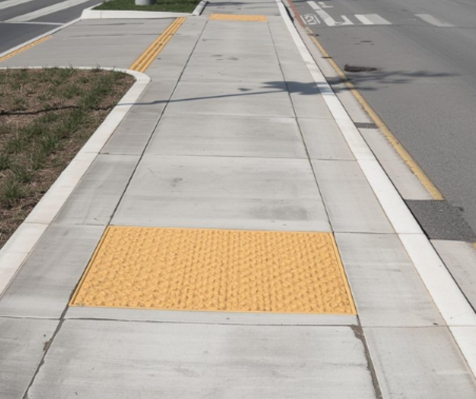 sidewalk with ADA accessibility