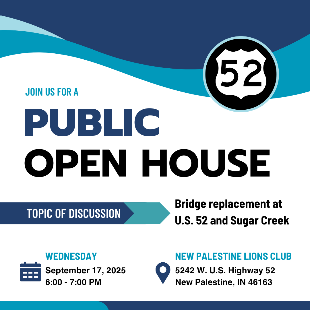 INDOT: U.S. 52 Bridge Project over Sugar Creek in New Palestine