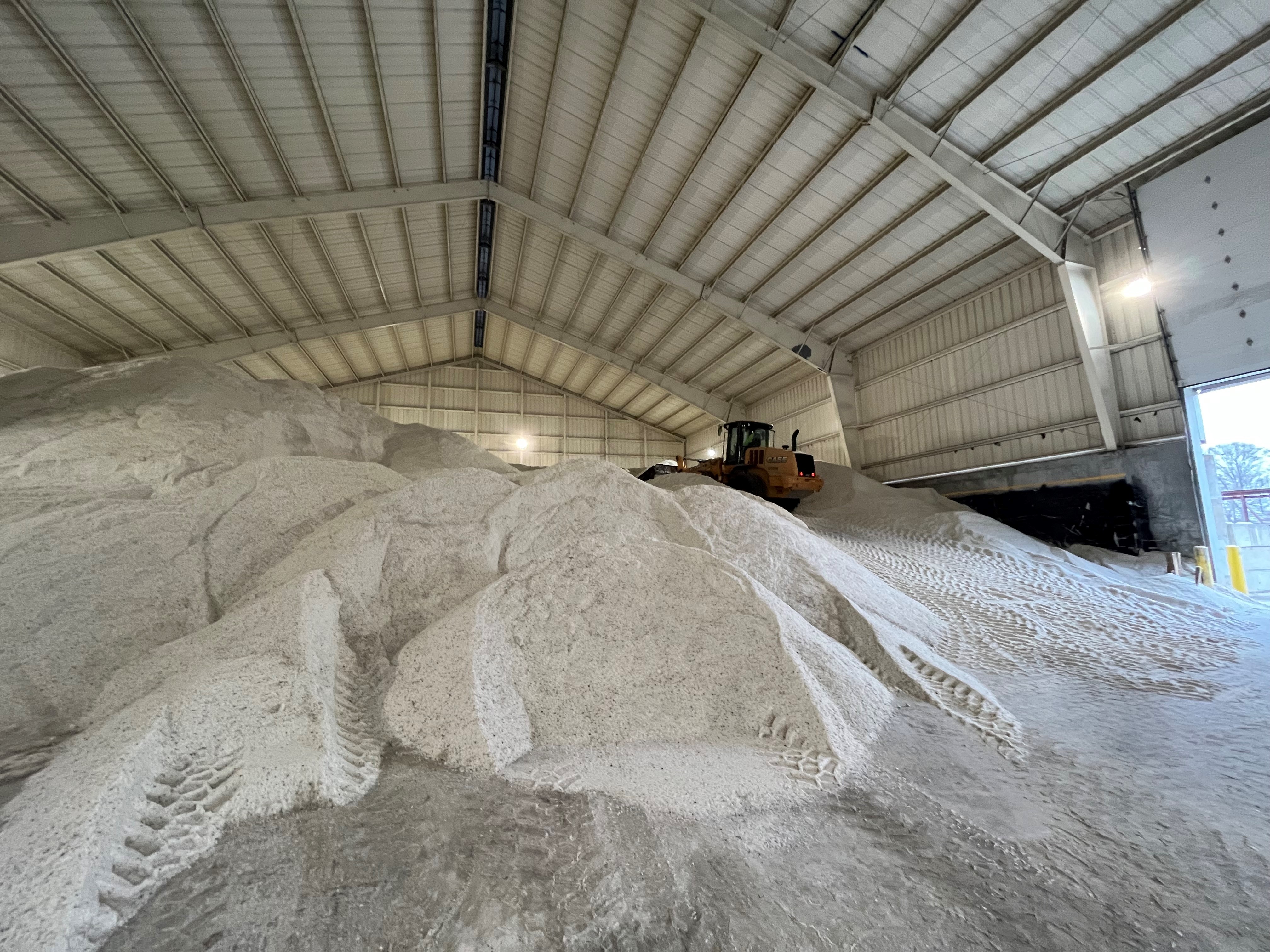 Barn of road salt.