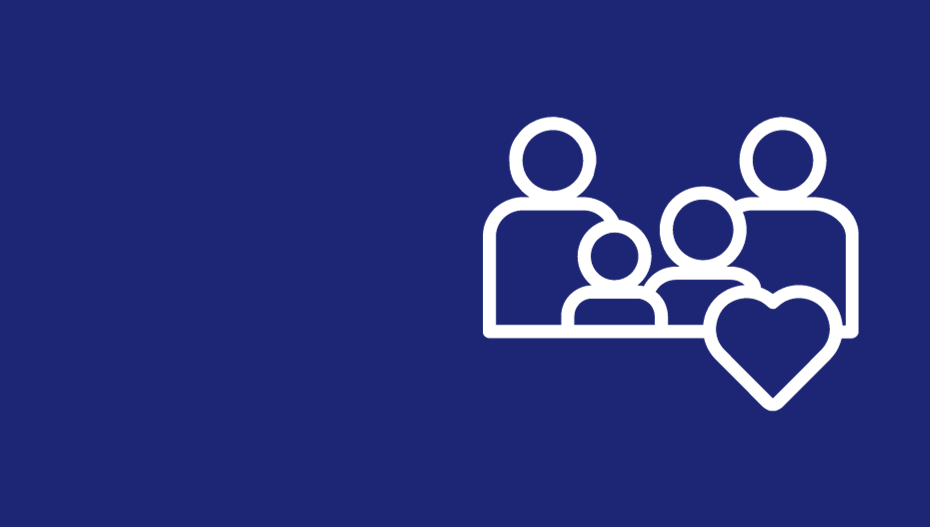 Image of a family unit and a heart