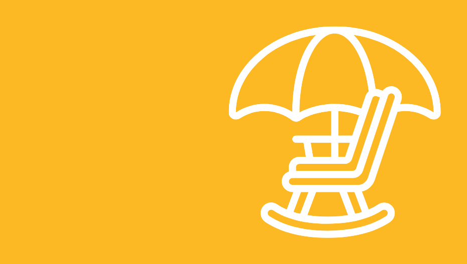 A person sitting in the shade and enjoying having a pension