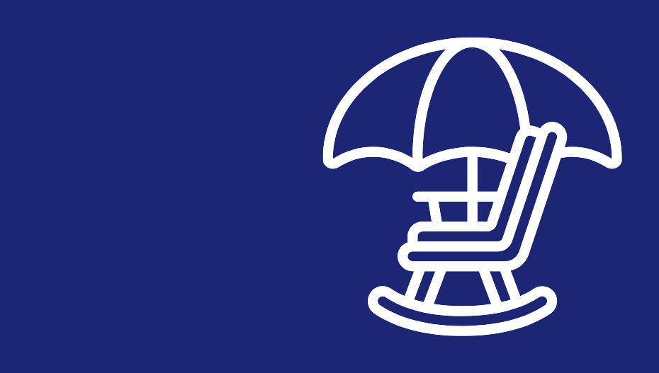 A person sitting in the shade and enjoying having a pension