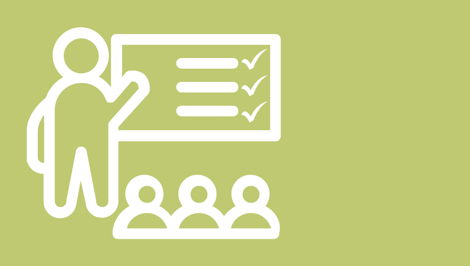 A teacher instructing students