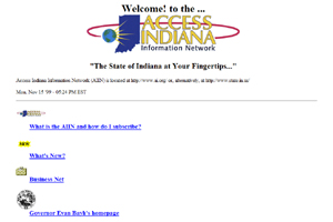 IN.gov Screenshot from 1995