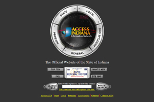 IN.gov Screenshot from 1999