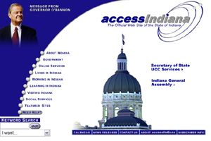 IN.gov Screenshot from 2001