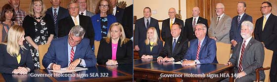 Governor Holcomb signs SEA 322/HEA 1406
