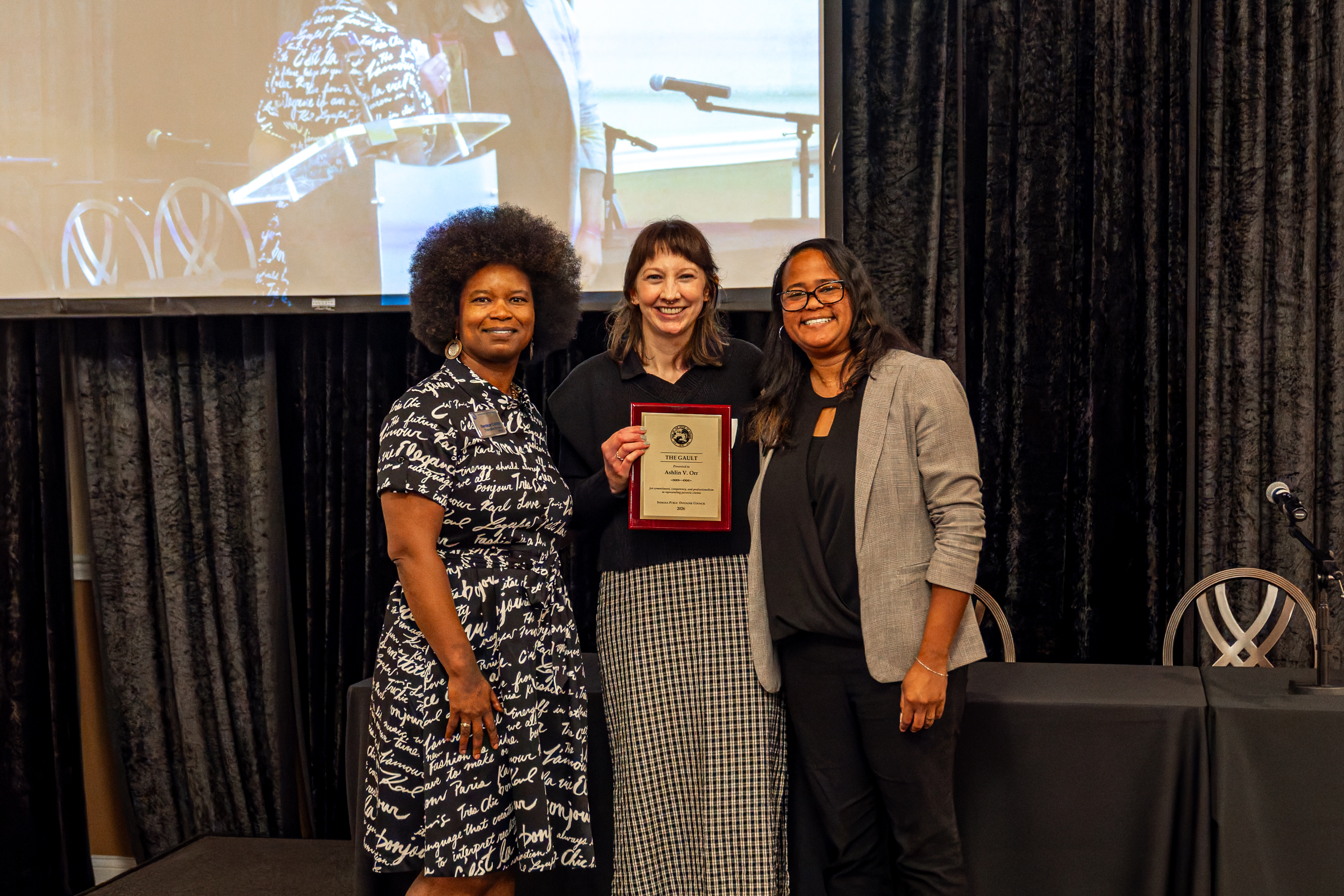 Ashlin V. Orr receiving the Gault Award