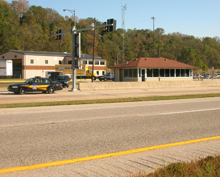 West Harrison Weigh Station at the Indiana/Ohio state line on I-74