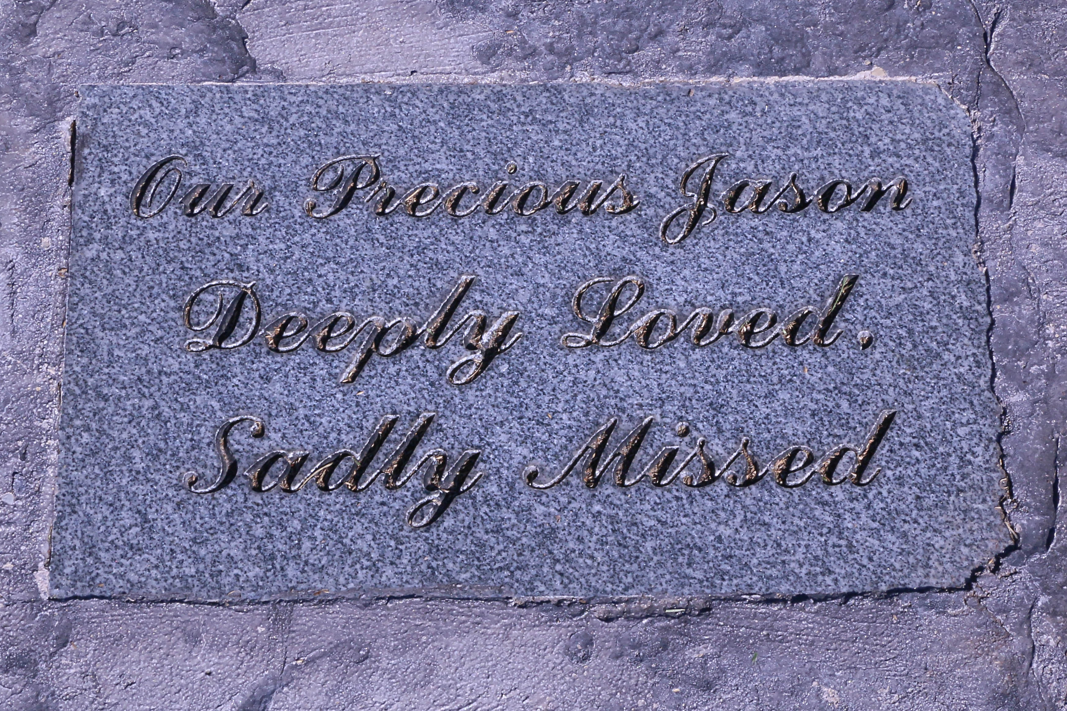 Headstone close-up - Inscription