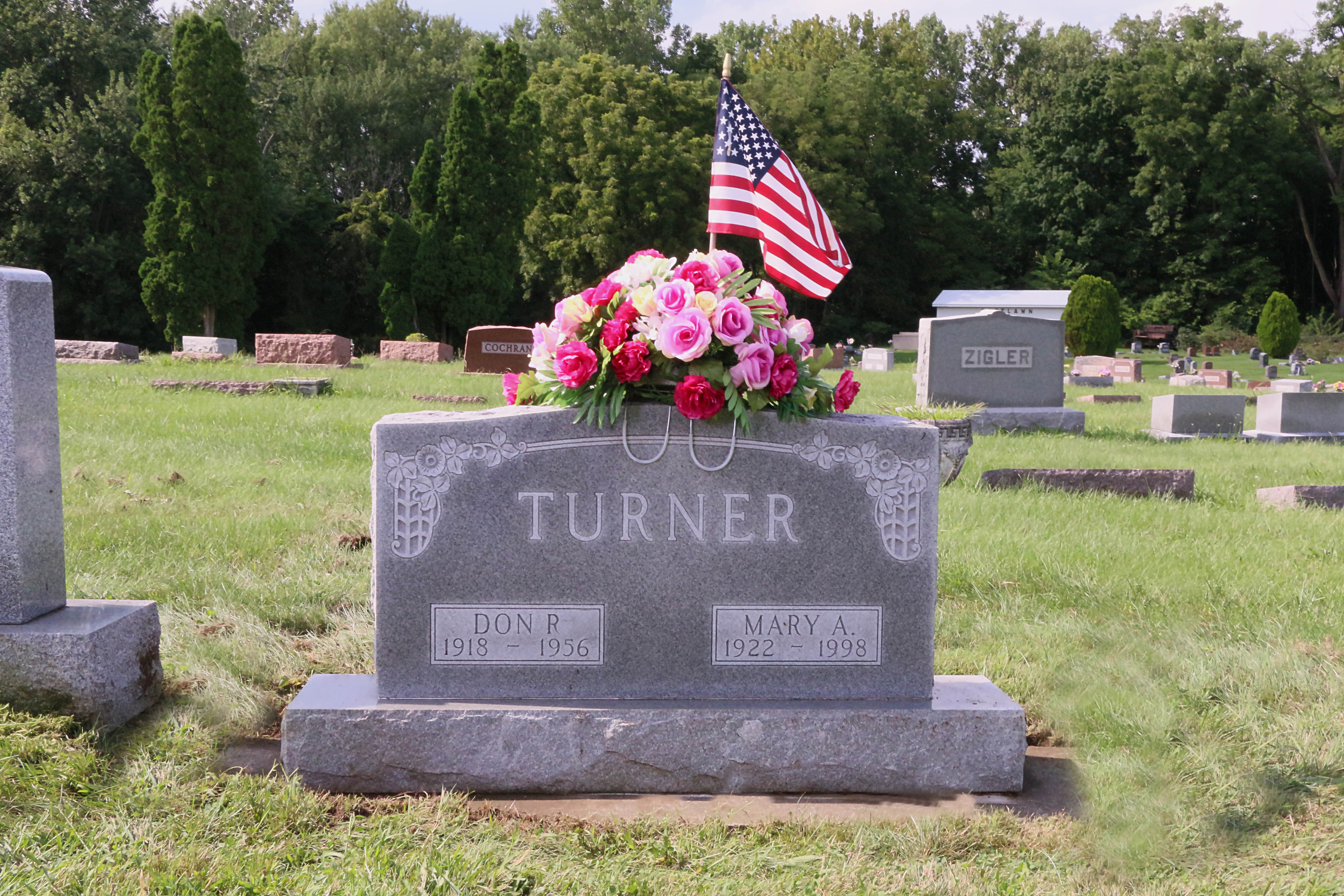 Don and Mary Turner headstone