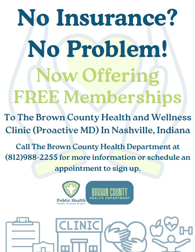 No Insurance? No Problem Now Offering Free Membership at ProActive MD BCHD Clinic Voucher Flyer