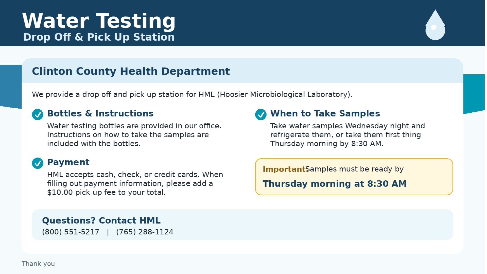 Water Testing